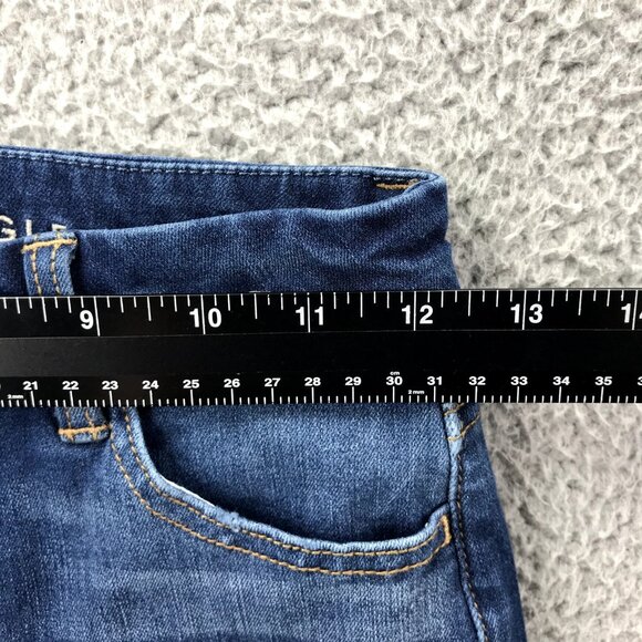 AMERICAN EAGLE Womens Size 0 SHORT Dream Curvy Hi-Rise Distressed Jegging Jeans - Picture 12 of 16